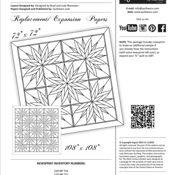 The Most Curious Garden Quiltworx pattern